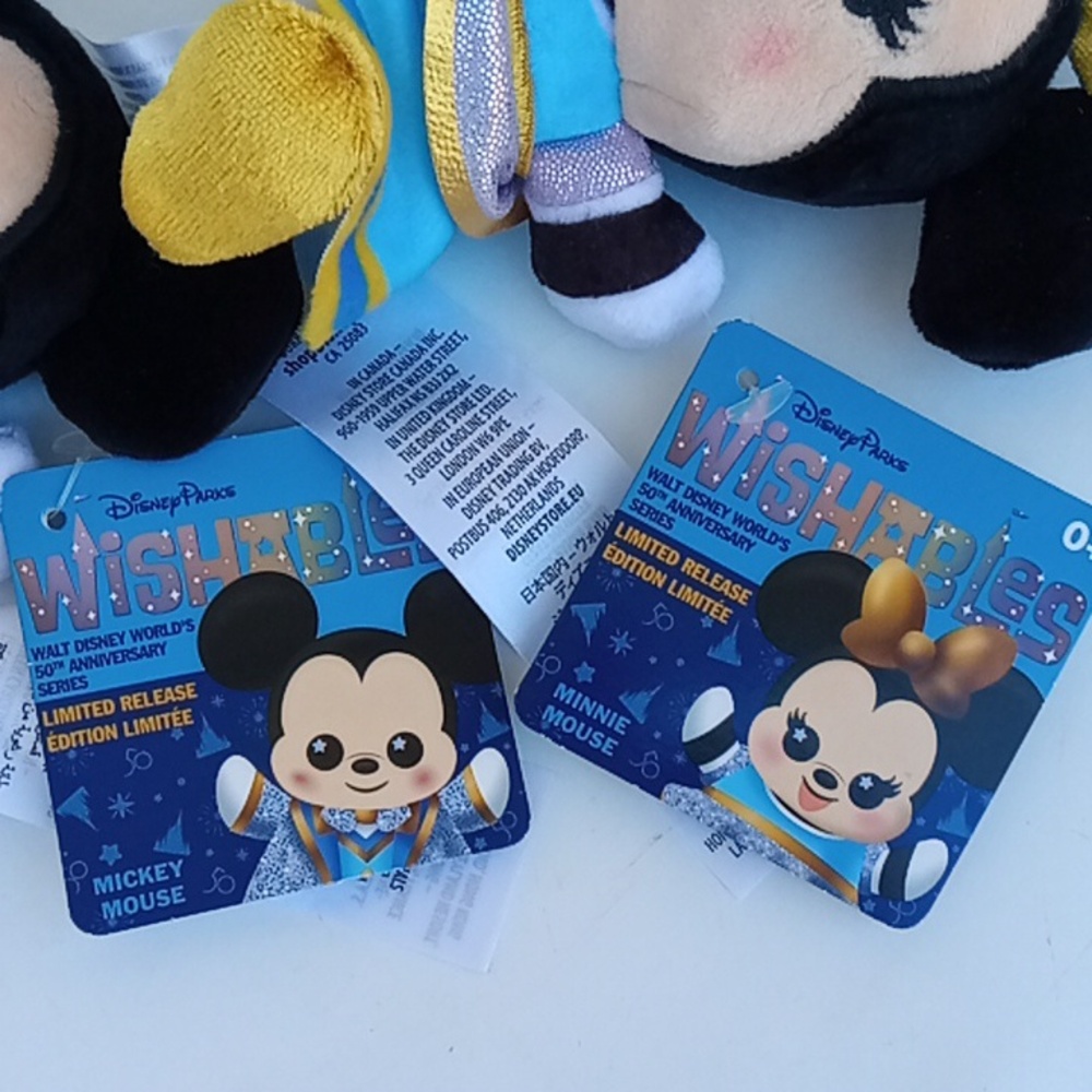 Disney Parks Wishable 50th Anniversary Minnie And Mickey Mouse Plushies - Picture 4 of 16